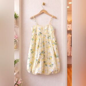 Arizona Jean Company Lemon Print Bubble Hem Fit and Flare Dress